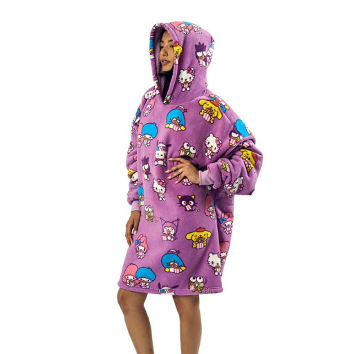 【送料無料】 ライセンス キャラクター レディース Tシャツ トップス Juniors' Sanrio Hello Kitty & Friends Hoodie Blanket Purple 【送料無料】 ライセンス キャラクター レディース Tシャツ トップス Juniors' Sanrio Hello Kitty & Friends Hoodie Blanket Purple