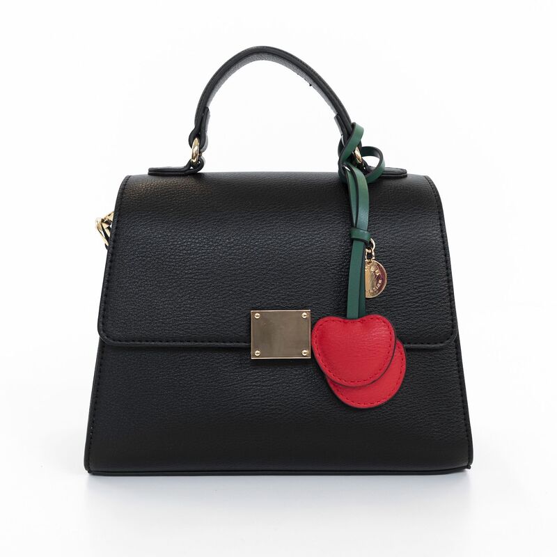 【送料無料】 BCBジェネレーション レディース ハンドバッグ バッグ BCBGeneration Top Handle Floral Bag with Charm Black