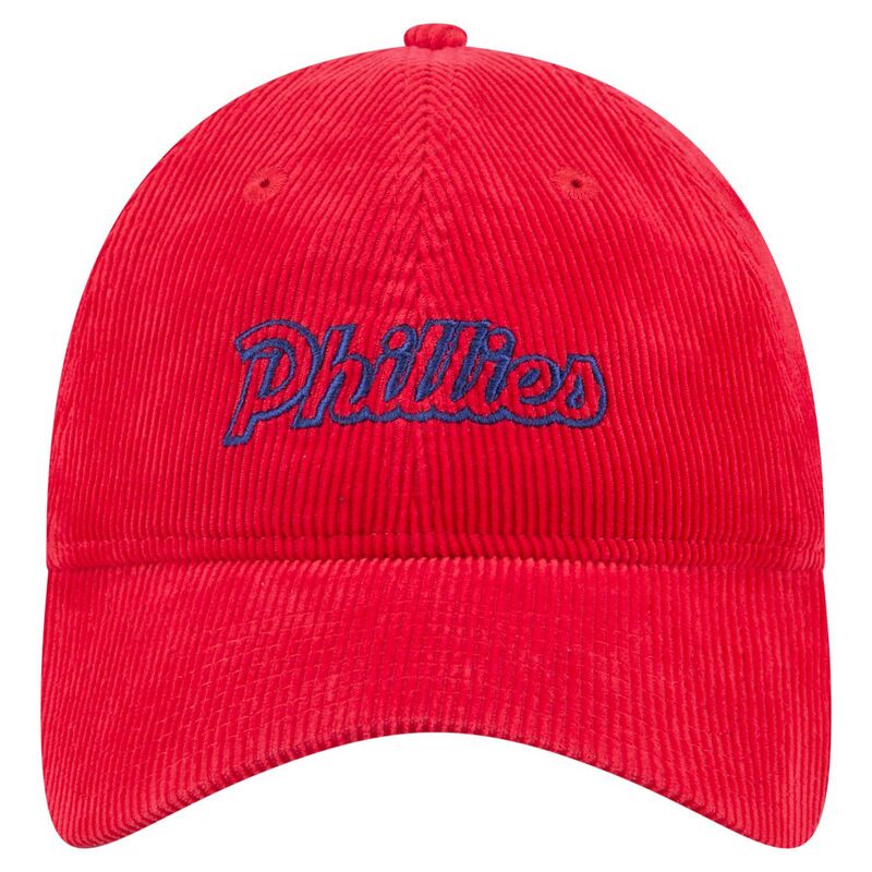 【送料無料】 ニューエラ レディース 帽子 アクセサリー Women's New Era Red Philadelphia Phillies Corduroy 9TWENTY Adjustable Hat Phl Red