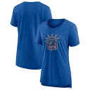 【送料無料】 ファナティクス レディース Tシャツ トップス Women's Fanatics Heather Blue New York Rangers Special Edition 2.0 Modern T-Shirt Ran Multi(4)