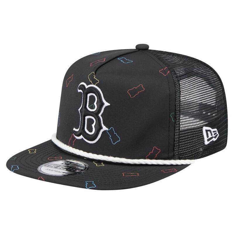 【送料無料】 ニューエラ メンズ 帽子 アクセサリー Men's New Era Black Boston Red Sox Gummy Golfer Trucker Adjustable Hat Rsx Black