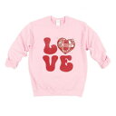 【送料無料】 Simply Sage Market レディース Tシャツ トップス Love Disco Sweatshirt Light Pink