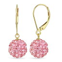 【送料無料】 アンブランデッド レディース ピアス・イヤリング アクセサリー 14k Crystal Fireball Drop Earrings Pink(4)