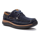 【送料無料】 プロペット メンズ デッキシューズ シューズ Propet Pomeroy Men's Leather Boat Shoes Navy