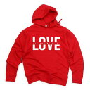 【送料無料】 Simply Sage Market レディース Tシャツ トップス Love Is All You Need Split Hoodie Red