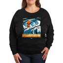 【送料無料】 マーベル レディース Tシャツ トップス Plus Size Marvel The Fantastic Four First Steps Future Foundation French Terry Long Sleeve Tee Black