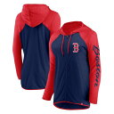 【送料無料】 ファナティクス レディース ジャケット・ブルゾン アウター Women's Fanatics Navy/Red Boston Red Sox Script Sleeve Full-Zip Hoodie Rsx Navy