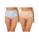 【送料無料】 アレグラ ケー レディース パンツ アンダーウェア 2 Packs Women's Tummy Control Traceless Hipster...