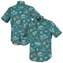 【送料無料】 レインスプーナー メンズ Tシャツ トップス Men's Reyn Spooner Aqua Miami Dolphins Throwback Kekai Performance Button-Down Shirt Dol Turq A