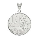 【送料無料】 ロゴアート レディース ブレスレット・バングル・アンクレット アクセサリー LogoArt New York Islanders Sterling Silver Large Logo Pendant Sterling Silver(4)