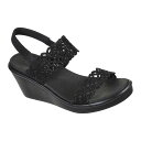 【送料無料】 スケッチャーズ レディース サンダル シューズ Skechers Rumble On Sassy Dayz Women's Wedge Sandals Black(4)