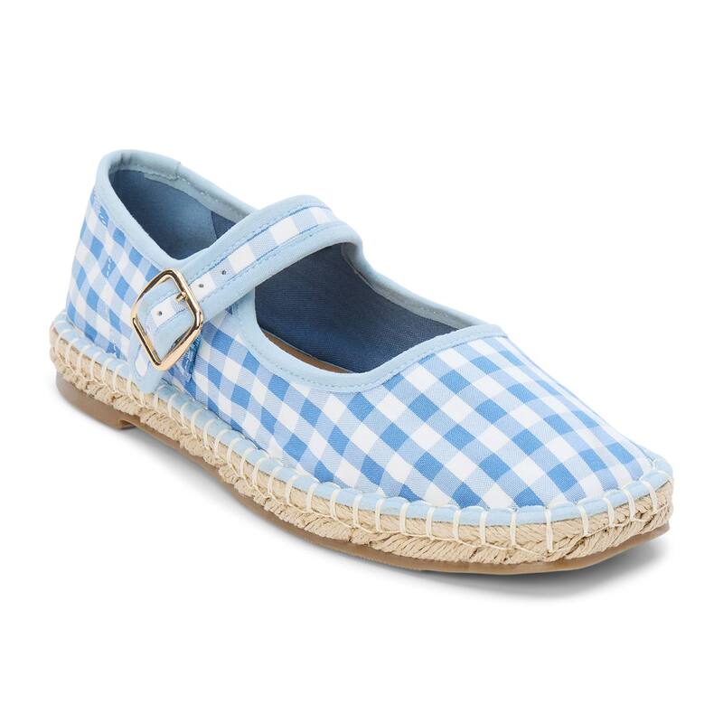 【送料無料】 マチス レディース サンダル シューズ Coconuts By Matisse Meg Mary Jane Women's Flats Blue Gingham