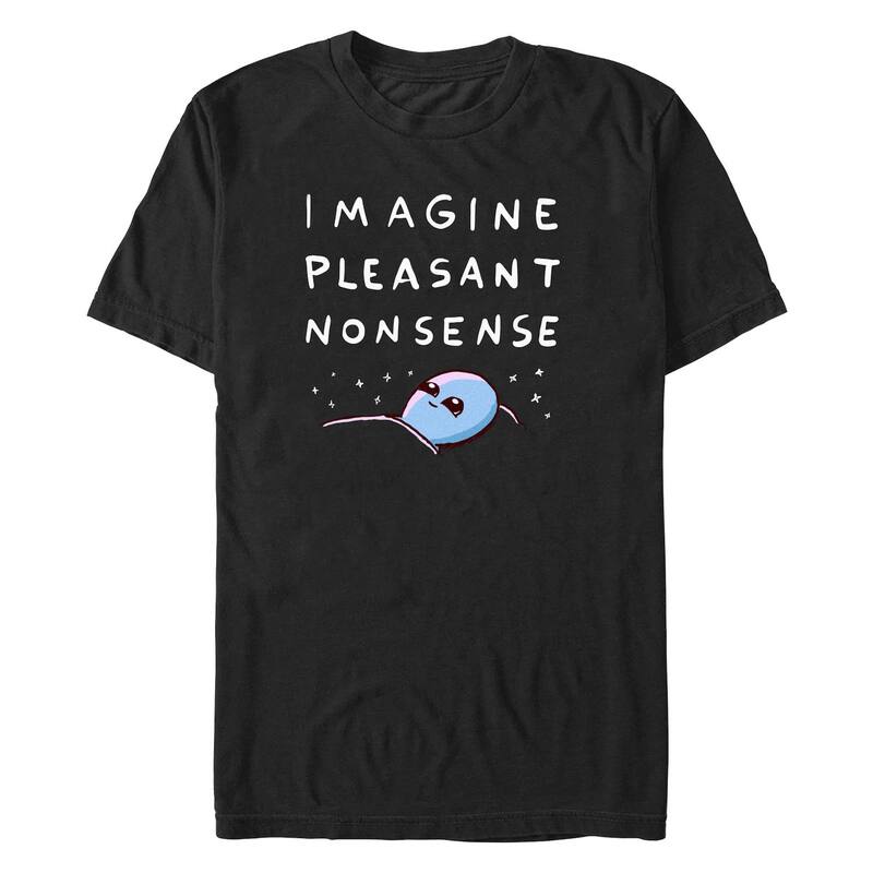【送料無料】 ライセンス キャラクター メンズ Tシャツ トップス Big & Tall Imagine Pleasant Nonsense Graphic Tee Black