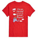【送料無料】 ライセンス キャラクター メンズ Tシャツ トップス Big & Tall Dr. Seuss On My Way Tee Red(4)
