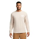 【送料無料】 キャタピラー メンズ Tシャツ トップス Men's Caterpillar CAT Foundation Trademark Banner Long Sleeve Tee Cement