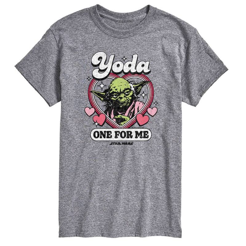 【送料無料】 スター ウォーズ メンズ Tシャツ トップス Men's Star Wars Yoda One For Me Graphic Tee Heather Gray