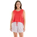 【送料無料】 クロフト&バロー レディース ナイトウェア アンダーウェア Plus Size Croft & Barrow Lush Luxe Pajama T...