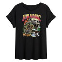 【送料無料】 ライセンス キャラクター レディース Tシャツ トップス Juniors' Jurassic World Rebirth Oversized Te...