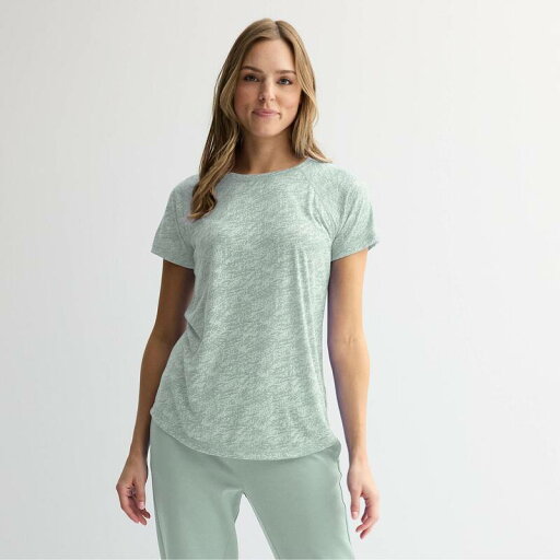 【送料無料】 Tek Gear レディース Tシャツ トップス Petite Tek Gear Core Raglan Tee Army Green Burnout 【送料無料】 Tek Gear レディース Tシャツ トップス Petite Tek Gear Core Raglan Tee Army Green Burnout
