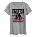 【送料無料】 スター ウォーズ レディース Tシャツ トップス Women's Star Wars Kylo Ren The First Order Graphic Tee Heather Gray