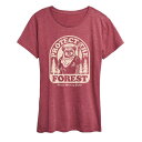 【送料無料】 スター ウォーズ レディース Tシャツ トップス Women's Star Wars Ewok Protect The Forest Graphic Tee Heather Dark Red
