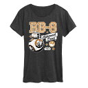 【送料無料】 スター ウォーズ レディース Tシャツ トップス Women's Star Wars BB-8 Astromech Droid Graphic Tee Heather Charcoal