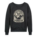 【送料無料】 スター ウォーズ レディース Tシャツ トップス Women's Star Wars Ewok Protect The Forest French Terry Long Sleeve Tee Heather Charcoal