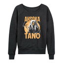 【送料無料】 スター ウォーズ レディース Tシャツ トップス Women's Star Wars Ahsoka Tano Star Map French Terry Long Sleeve Tee Heather Charcoal