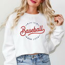 【送料無料】 Simply Sage Market レディース Tシャツ トップス Simply Sage Market Livin' That Baseball Mom Life Sweatshirt White
