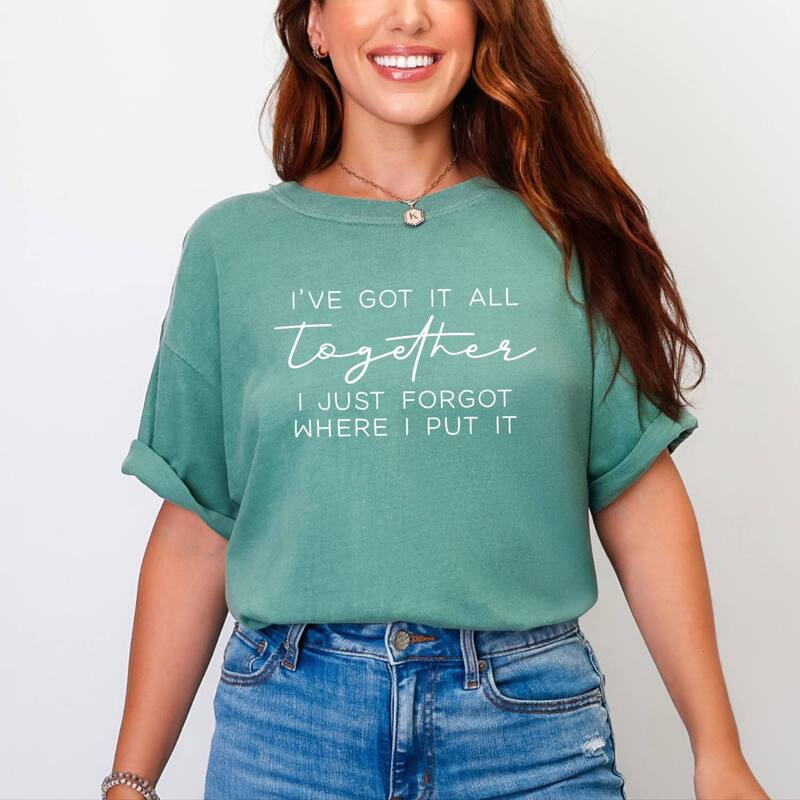 Simply Sage Market レディース トップス Tシャツ Simply Sage Market I've Got It All Together I Just Forgot Where I Put It Garment Dyed Tee Light Green グリーン