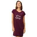 【送料無料】 Ellos レディース ナイトウェア アンダーウェア ellos Plus Size Cap Sleeve Sleep Shirt Midnigh...