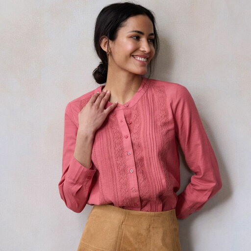 【送料無料】 LC Lauren Conrad レディース シャツ トップス Petite LC Lauren Conrad Button Front Blouse with Tucks Jeannie Rose 【送料無料】 LC Lauren Conrad レディース シャツ トップス Petite LC Lauren Conrad Button Front Blouse with Tucks Jeannie Rose