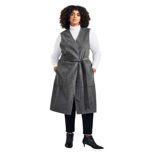 【送料無料】 アベニュー レディース ジャケット・ブルゾン アウター Avenue Women's Plus Size Nova Longline Vest Grey Marle 【送料無料】 アベニュー レディース ジャケット・ブルゾン アウター Avenue Women's Plus Size Nova Longline Vest Grey Marle