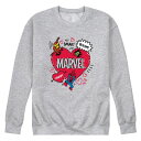 【送料無料】 マーベル メンズ Tシャツ トップス Men's Marvel Valentine's Day Sketch Crew Fleece Sweatshirt Athletic Heather