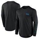 【送料無料】 ファナティクス メンズ Tシャツ トップス Men's Fanatics Black Carolina Panthers Blackout Long Sleeve T-Shirt Pth Black