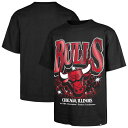 【送料無料】 フォーティセブンブランド メンズ Tシャツ トップス Men's '47 Black Chicago Bulls Past Champs Collection Flashbulb Foundation T-Shirt Bul Black