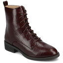 【送料無料】 ジャーニー レディース ブーツ・レインブーツ シューズ Journee Vienna Women's Combat Boots Oxblood