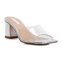 【送料無料】 ロンドンラグ レディース パンプス シューズ London Rag Sun Drop Women's Block Heel Sandals Silver