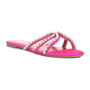 【送料無料】 ロンドンラグ レディース サンダル シューズ London Rag Mezzie Dimante Strap Women's Flat Sandals Fuchsia(4)