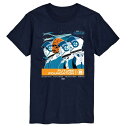 【送料無料】 マーベル メンズ Tシャツ トップス Men's Marvel The Fantastic Four First Steps Future Foundation Retro Graphic Tee Navy
