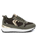 【送料無料】 キシタイ レディース スニーカー シューズ Women's Lace-Up Sneakers By XTI Dark Green