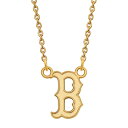 【送料無料】 ロゴアート レディース ネックレス・チョーカー・ペンダントトップ アクセサリー LogoArt 14k Gold Boston Red Sox Small Pendant Necklace 14k Yellow Gold
