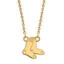 【送料無料】 ロゴアート レディース ネックレス・チョーカー・ペンダントトップ アクセサリー LogoArt 14k Gold Boston Red Sox Small Pendant Necklace 14k Yellow Gold