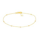 【送料無料】 アンブランデッド レディース ブレスレット・バングル・アンクレット アクセサリー 14k Gold 2 mm Beaded Station Nec...