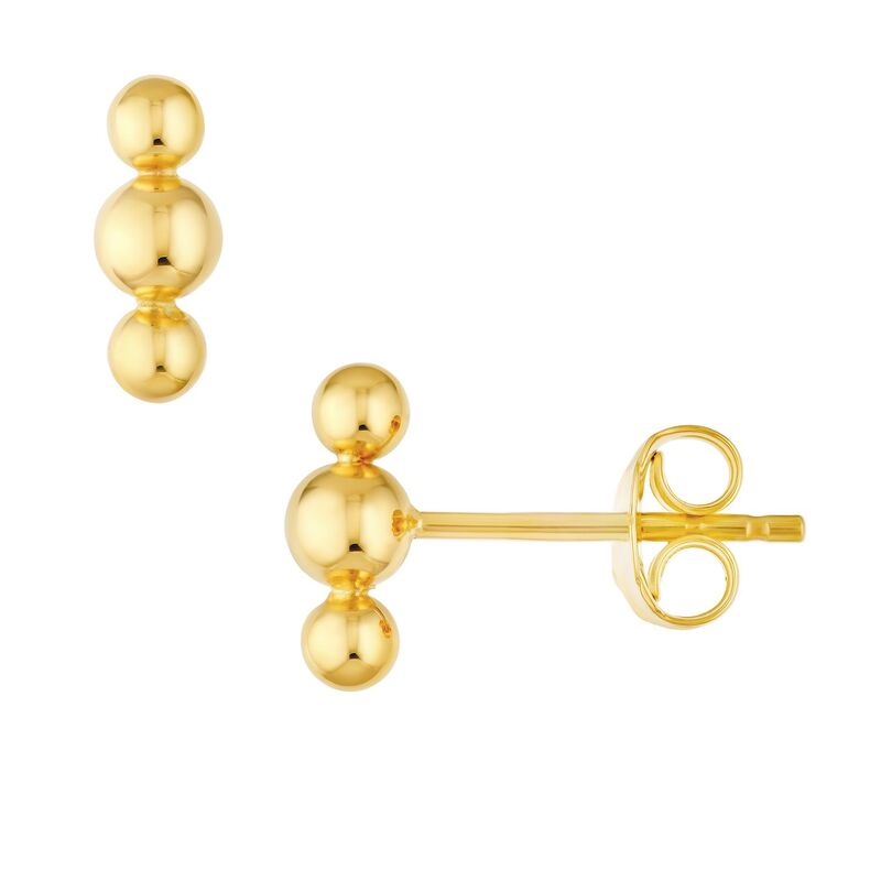 【送料無料】 アンブランデッド レディース ピアス・イヤリング アクセサリー 14k Gold Three-Ball Drop Earrings 14k Gold