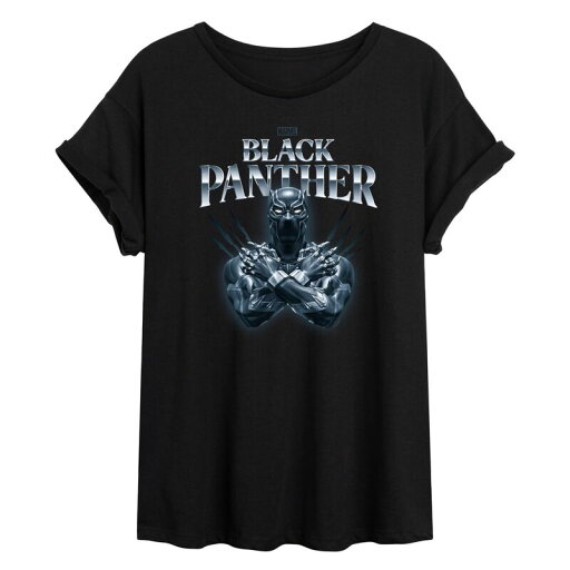 【送料無料】 マーベル レディース Tシャツ トップス Juniors' Marvel Black Panther Bootleg Oversized Tee Black 【送料無料】 マーベル レディース Tシャツ トップス Juniors' Marvel Black Panther Bootleg Oversized Tee Black