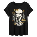 【送料無料】 スター ウォーズ レディース Tシャツ トップス Juniors' Star Wars C-3PO Head Portrait Oversized Tee Black