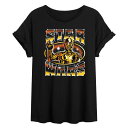 【送料無料】 スター ウォーズ レディース Tシャツ トップス Juniors' Star Wars C-3PO Chrome Oversized Tee Black