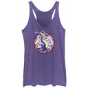 【送料無料】 ライセンス キャラクター レディース Tシャツ トップス Juniors' Pokemon Miraidon Stained Glass Racerback Tank Top Purple Heather