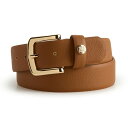 【送料無料】 ナインウェスト レディース ベルト アクセサリー Women's Nine West Pebble Grain Panel Belt Cognac